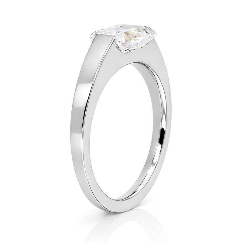 Auriya 14K Gold Suspense Emerald Lab Grown Diamond Engagement Ring 1.00 - 5.00ct. tw. (F-G, VS) - White