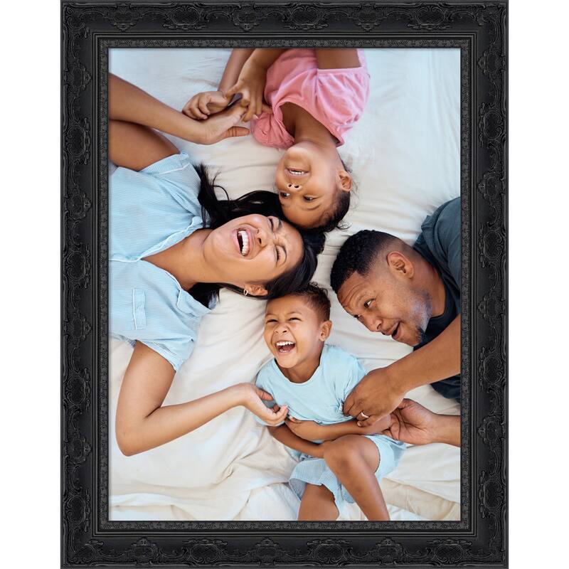 Filigree Picture Frame, Photo Frame - 18x24 - Filigree Gloss Black