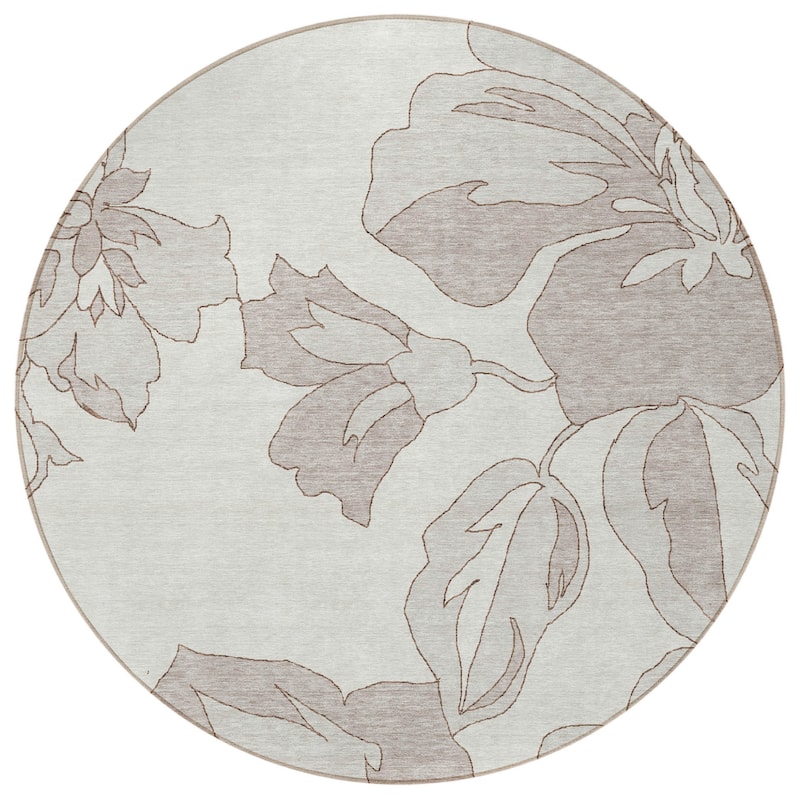 HomeRoots Floral Transitional Rectangle Outdoor Rug