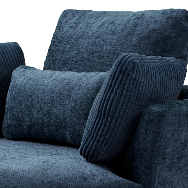 Modern Swivel Chair with Pillows for living room