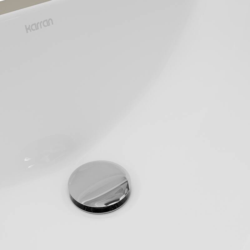 Karran Valera 21" Rectangular Undermount Vitreous China Bathroom Sink in White