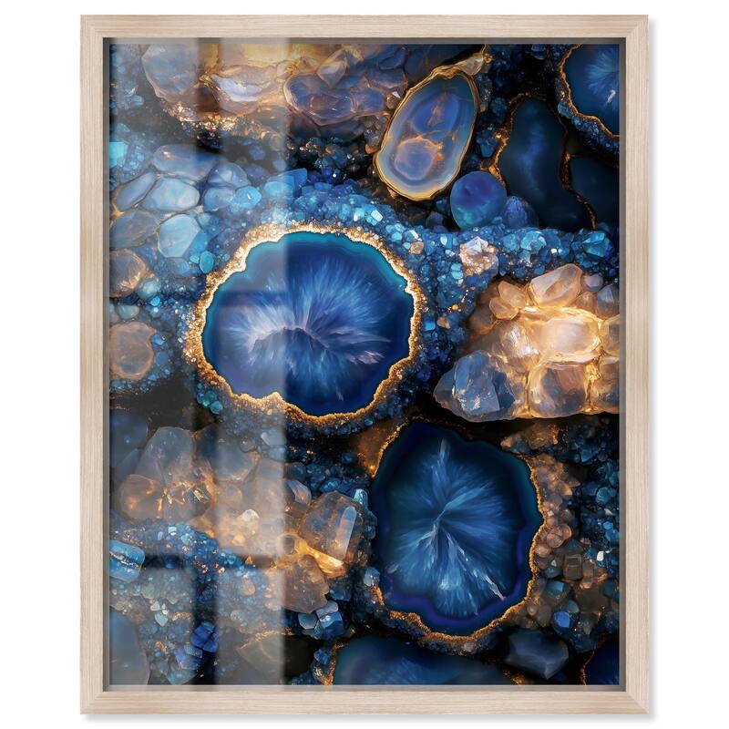 Oceanic Gold Sparkle Shadowbox by Art Remedy - Natural - 16" x 20"