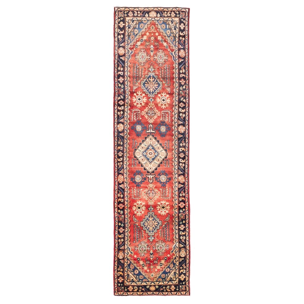 ECARPETGALLERY Hand-knotted Anadol Red Wool Rug - 2'10 x 11'1
