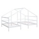 preview thumbnail 11 of 20, Twin Canopy House Beds with Built-In Table, Made of Pine