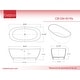 preview thumbnail 8 of 12, Manhattan 59" Solid Surface Freestanding Soaking Bathtub - Grey, White, Black