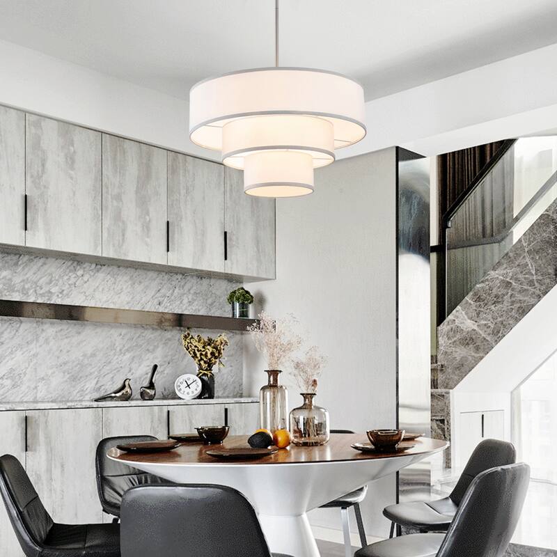 GetLedel 24 in. 5-Light Tiered Drum Chandelier