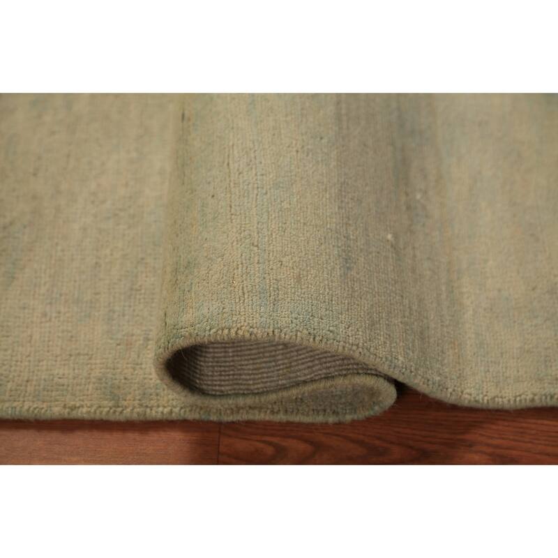 Modern Gabbeh Oriental Rug Handmade Solid Wool Carpet - 2'7" x 4'0"