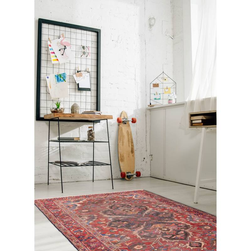 ECARPETGALLERY Hand-knotted Antalya Vintage Red Wool Rug - 4'9 x 8'3