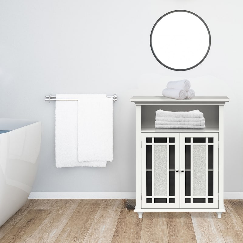 Teamson Home Windsor Two-Door Freestanding Floor Accent Cabinet - 12"L x 26.5"W x 34"H