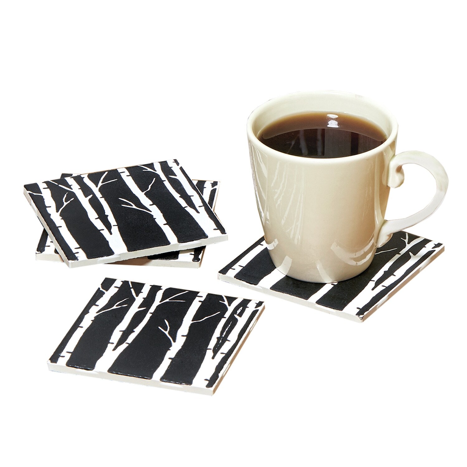 white drink coasters