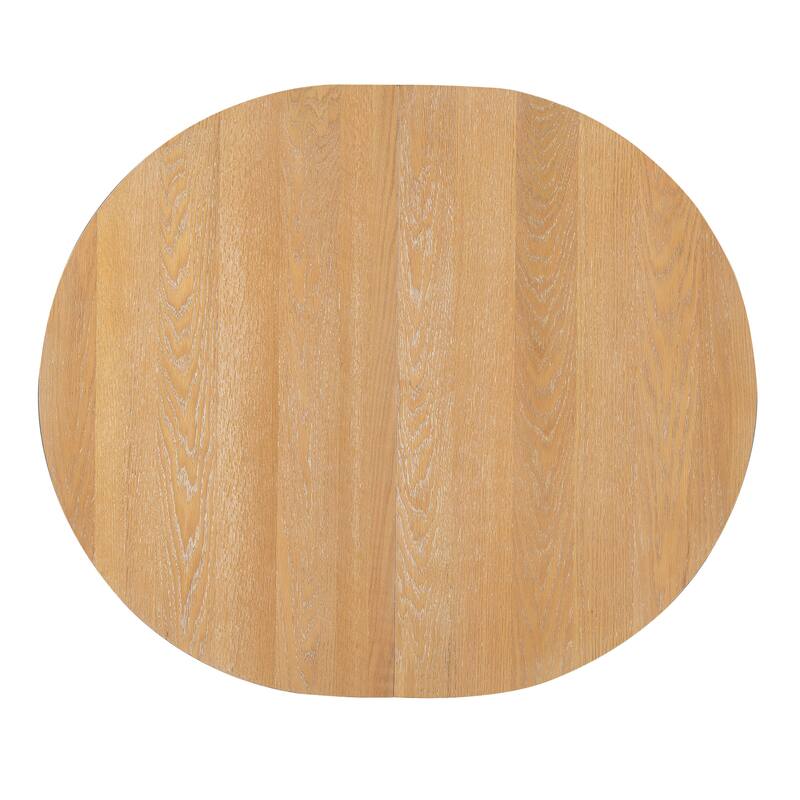 5-Piece Dining Table Set Extension from 42.5 to 58.2-Inches with 4 Upholstered Chairs, Wood Kitchen Dining Table & Chair Set