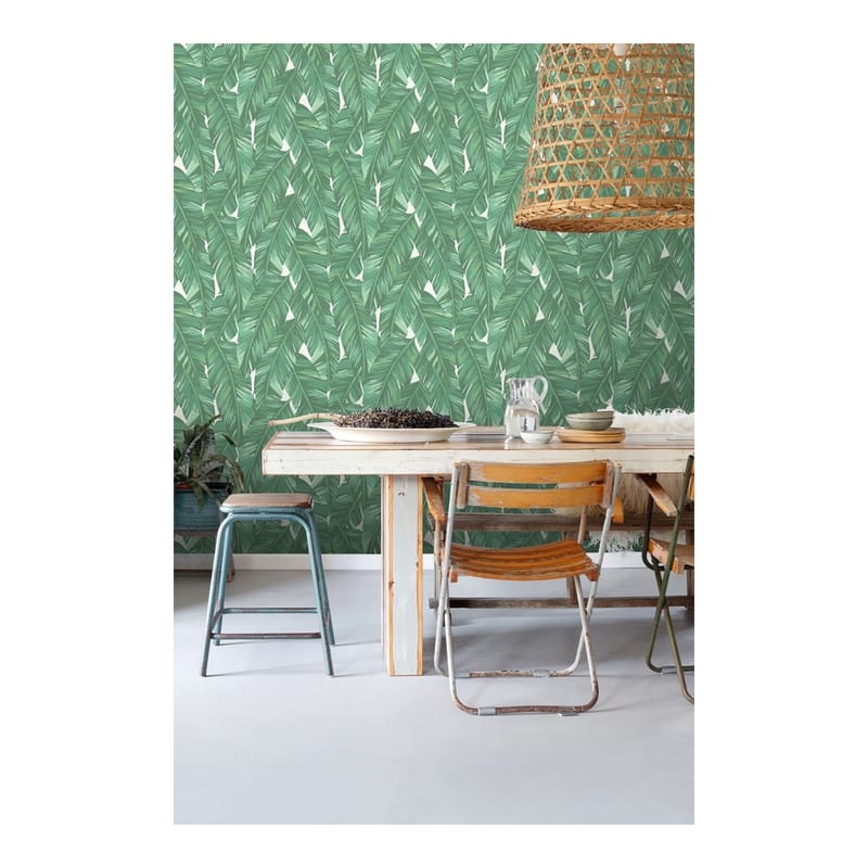 ESTA Home Dumott Green Tropical Leaves Wallpaper - 20.5 x 396 x 0.025