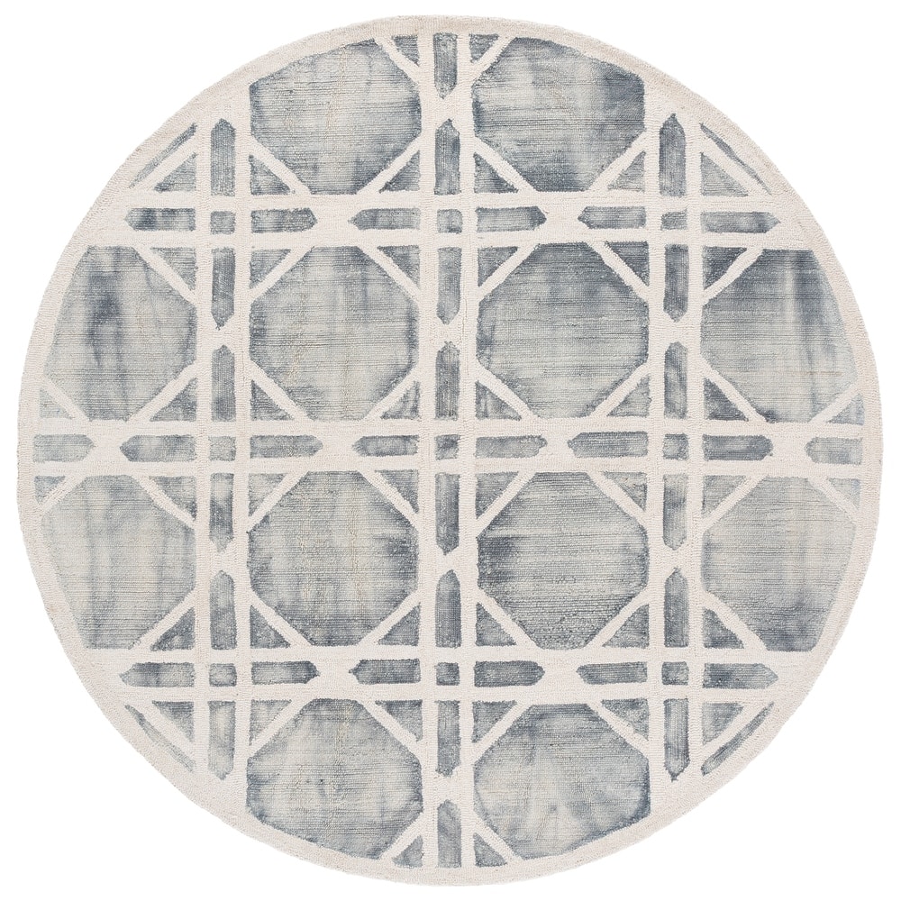 SAFAVIEH Handmade Dip Dye Oceana Geometric Wool Rug