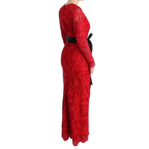 dolce and gabbana red floral dress