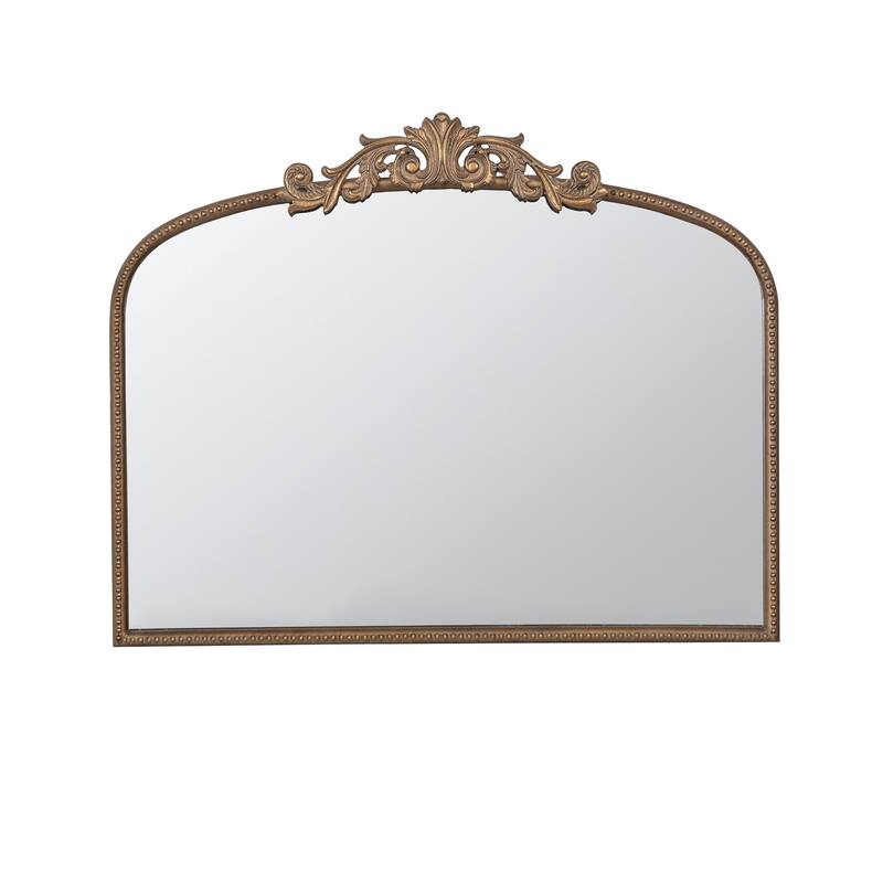 40" x 31" Classic Design Gold Arch Mirror and Baroque Inspired Frame for Living Room Bathrrom Enterway Console - Gold-40"×31.2"