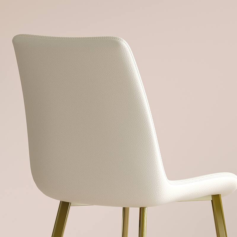 Dining Chairs Set of 4, Modern Design Home Chairs, PU Leather Metal Dining Chairs for Kitchen Dining Room