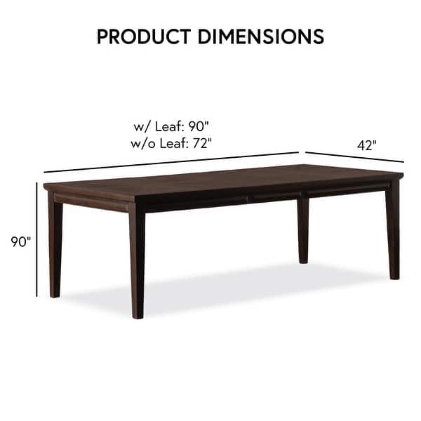 dimension image slide 1 of 4, Furniture of America Chase Modern 7-Piece Extendable Solid Wood Dining Set