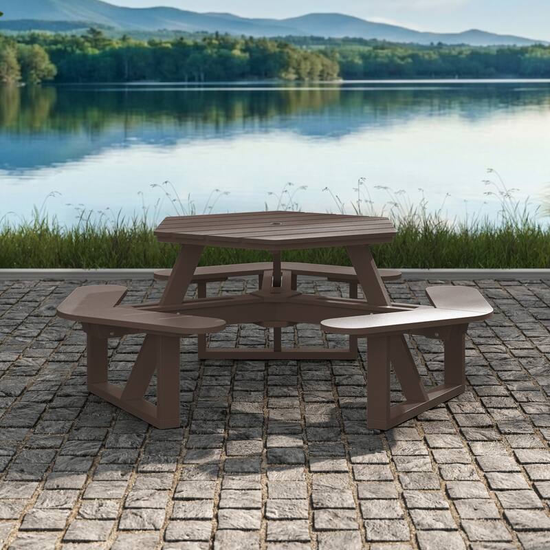 Shoreline Hexagon Picnic Table