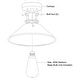 preview thumbnail 13 of 12, Canton 11.5-in W Black Farmhouse Semi Flush Mount Ceiling Light - 11.5-in W x 8.75-in H x 11.5-in D