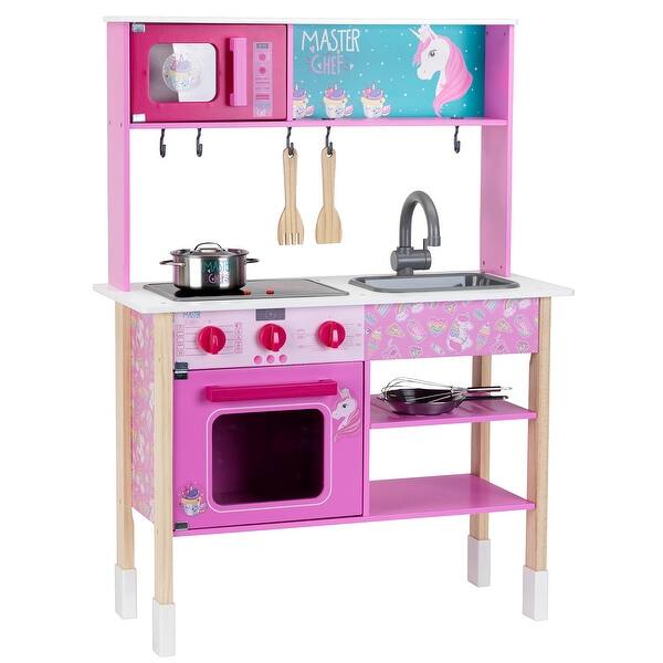 Disney Minnie Mouse Kitchen Countertop Size Pretend Pink Play Set Oven Sink