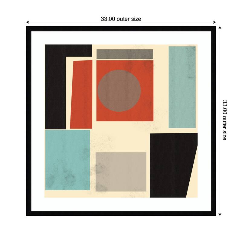 Kate and Laurel Geometric Harmony by THE MIUUS STUDIO Framed Wall Art Print