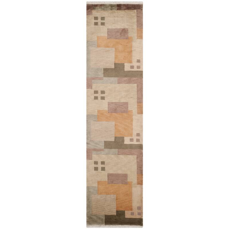 SAFAVIEH Couture Hand-knotted Tibetan Vagiani Modern Wool Rug