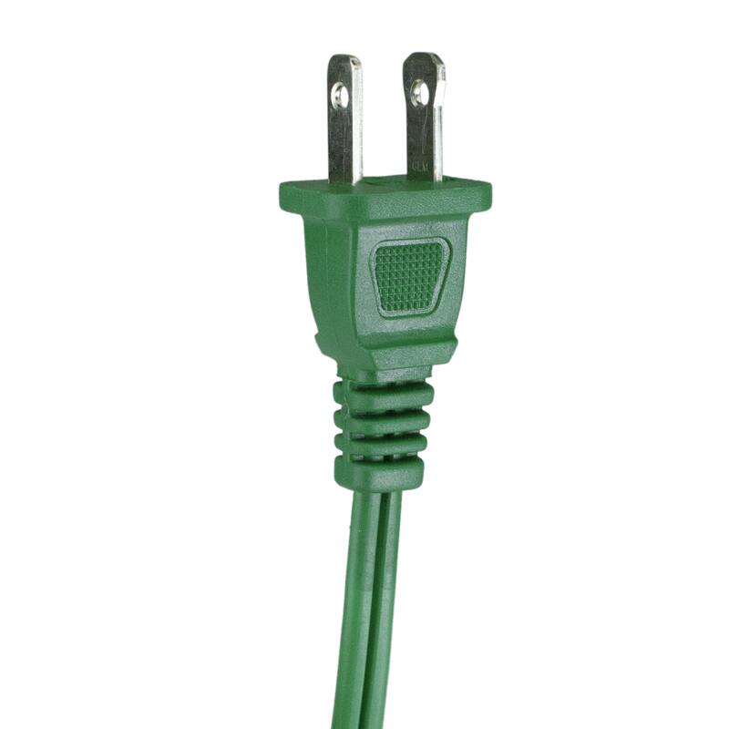 15' Green Indoor Power Extension Cord with 3-Outlets and Foot Switch