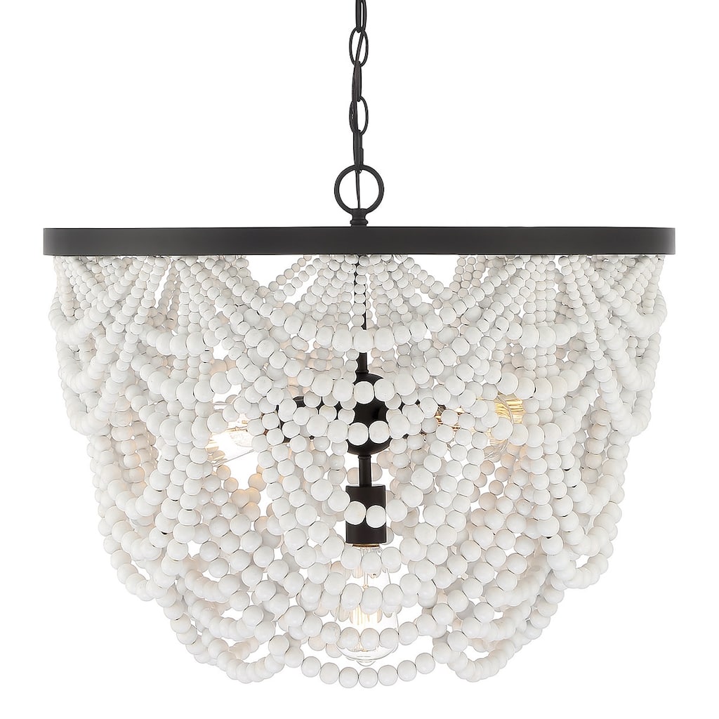 Meridian M100101 5 Light 24" Wide Beaded Chandelier