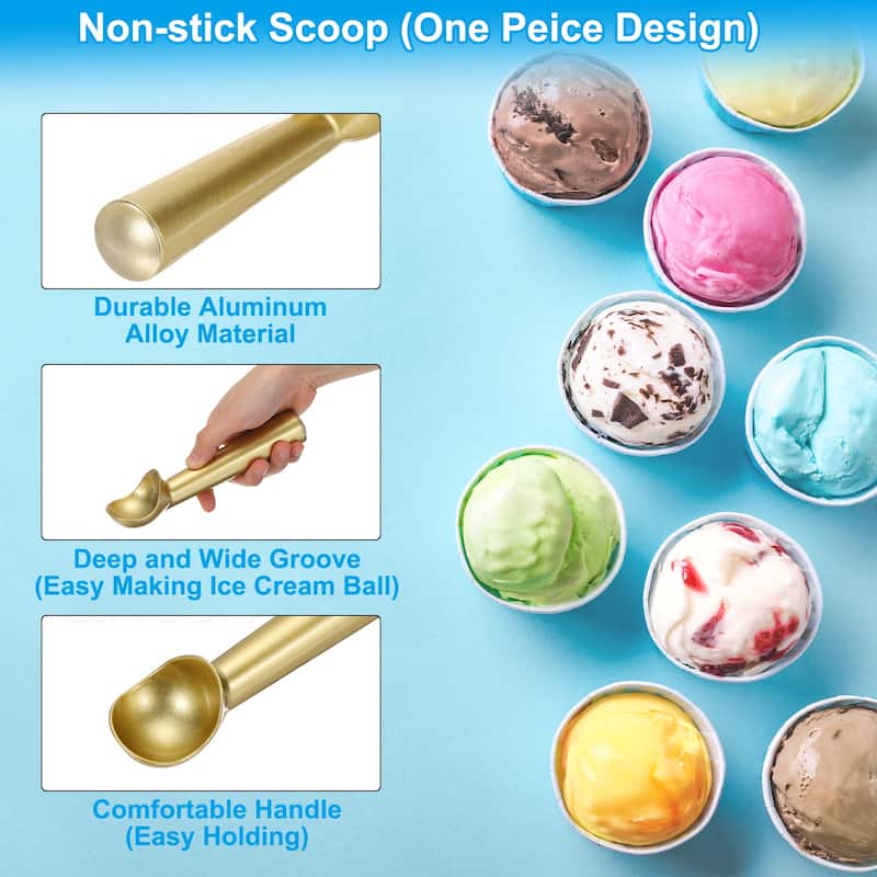 7 Inches Ice Cream Scoop, Aluminum Alloy Nonstick Cookie Scoop