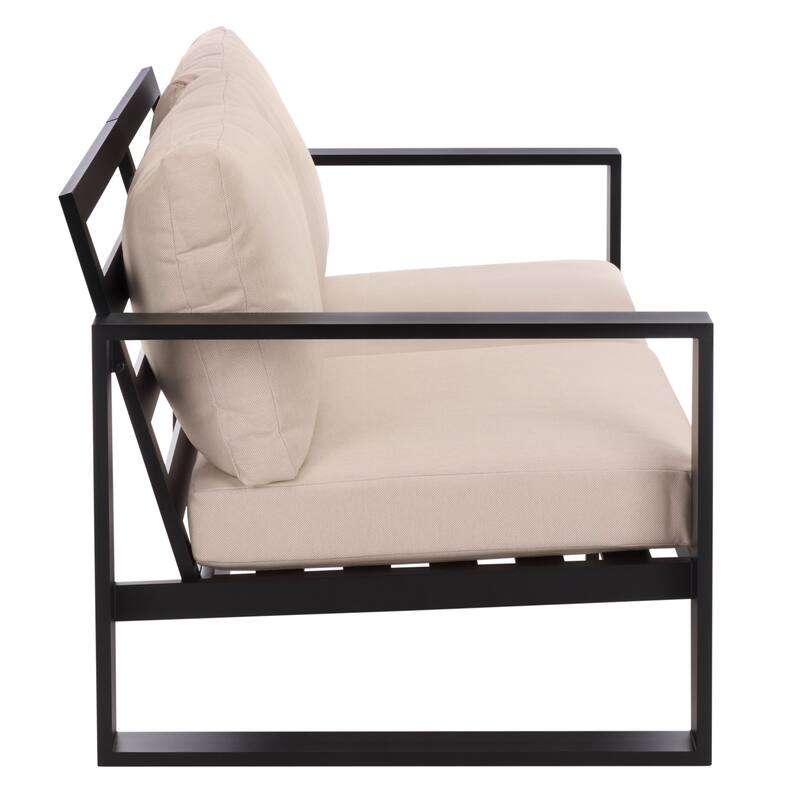 SAFAVIEH Outdoor Living Fash Aluminum Sofa - 76"W x 34"D x 30"H