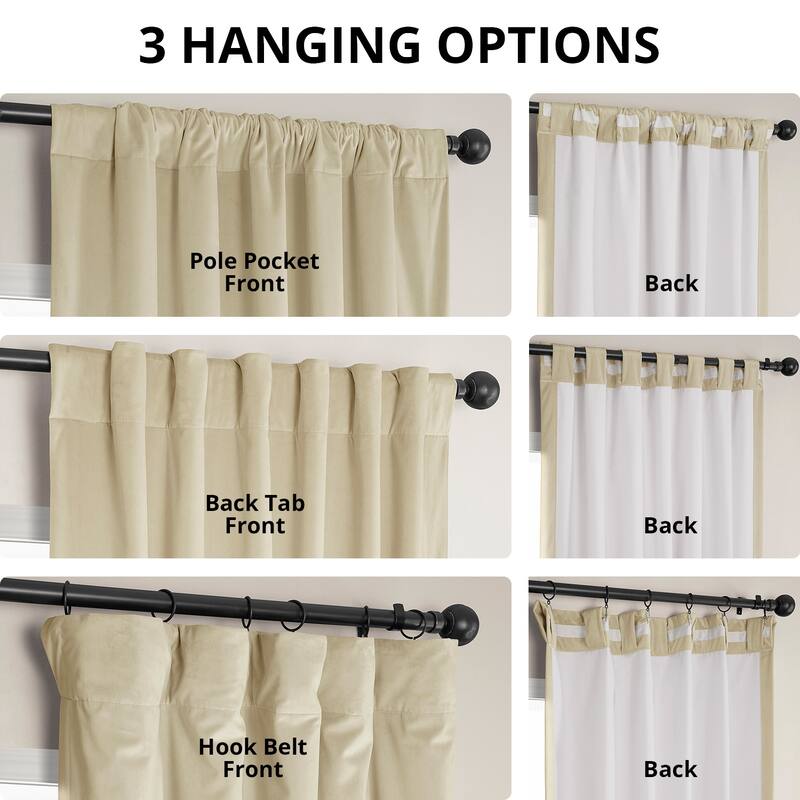 Exclusive Fabrics Plush Velvet Room Darkening Curtain (1 Panel)