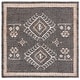 preview thumbnail 21 of 70, SAFAVIEH Flatweave Kilim Manorama Jute Rug 5' Square - Black/Ivory - Square