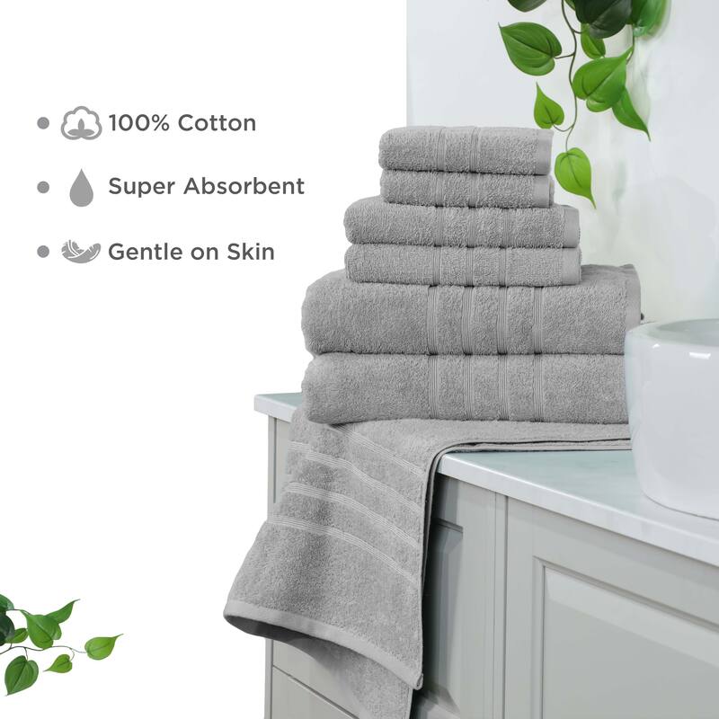 Martex Ultimate Performance Cotton Low-Lint Soft Absorbent Towel Set
