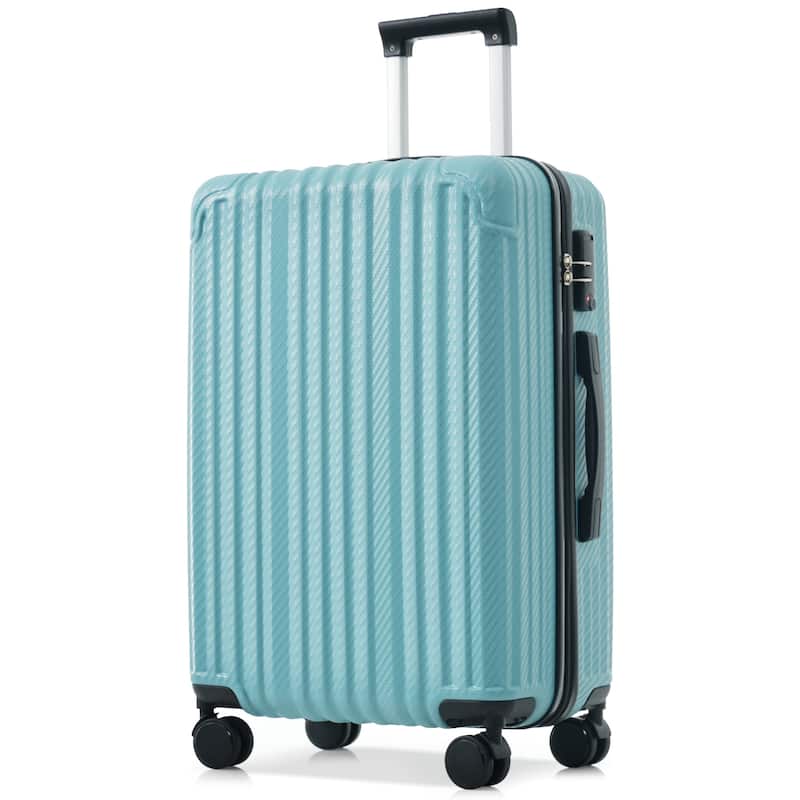 3-Piece Luggage Set, Durable Hardshell ABS Suitcase with Spinner Wheels, TSA Lock, Lightweight Carry-On & Checked Luggage