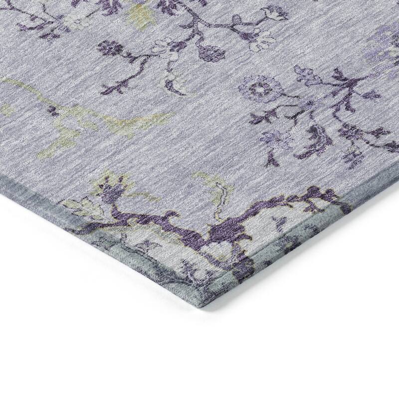 Machine Washable Indoor/ Outdoor Boho Traditional Chantille Rug