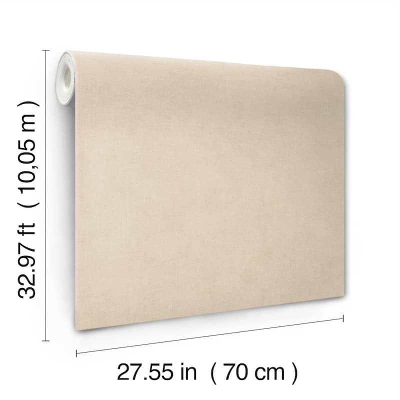 A-Street Prints Nuovo Khaki Faux Linen Wallpaper