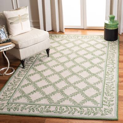 SAFAVIEH Handmade Chelsea Kimber Trellis French Country Wool Rug