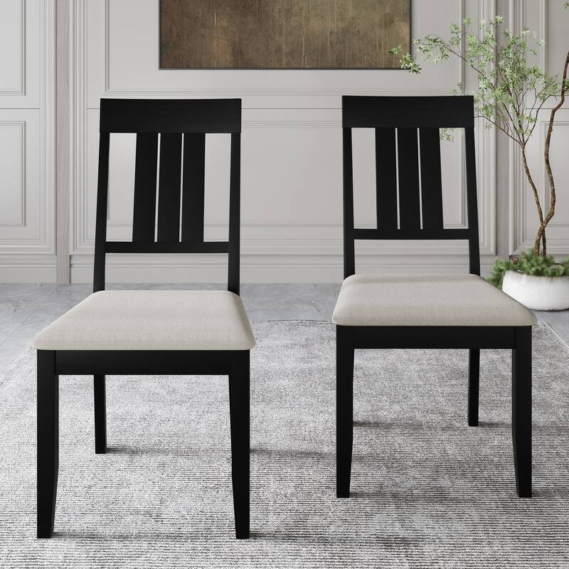 CraftPorch Classic Wooden Dining Chairs (Set of 2) - N/A
