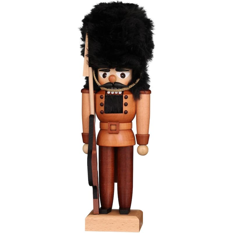 12" Brown and Black Christian Ulbricht Soldier Nutcracker Decoration