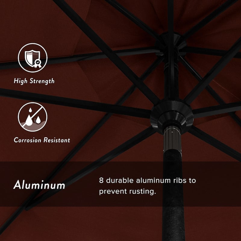 California Umbrella 11-Foot Round Aluminum, Crank Open Collar Tilt Patio Umbrella, Sunbrella Fabric