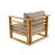 preview thumbnail 8 of 15, Brown Teak Traditional Outdoor Seating Set (Set of 4) - S/4 52", 47", 34"W