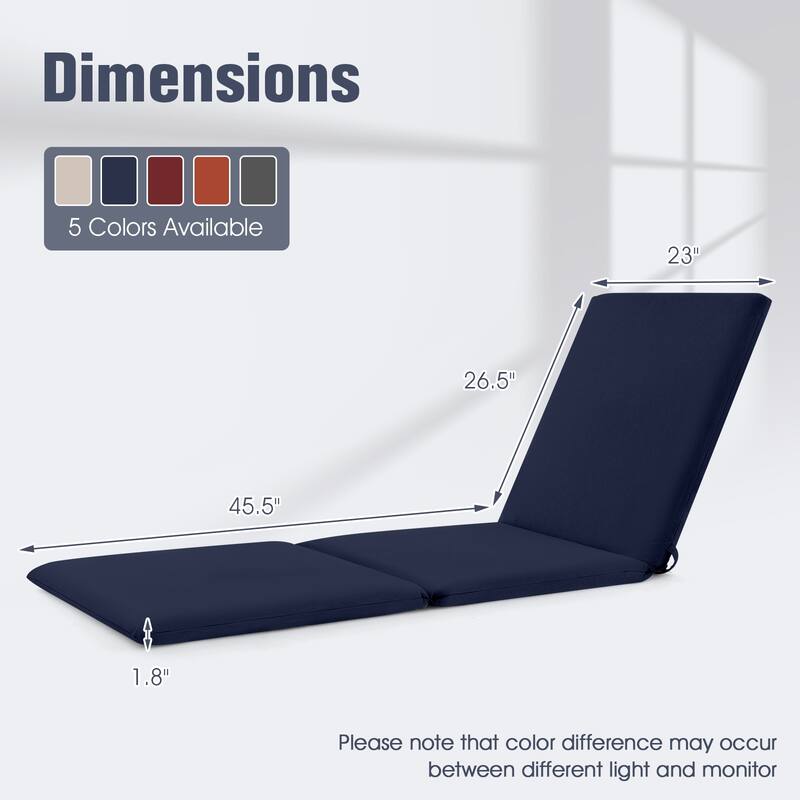 Gymax 2PCS Patio Lounge Chair Recliner Chair w/ 3-Position Adjustable