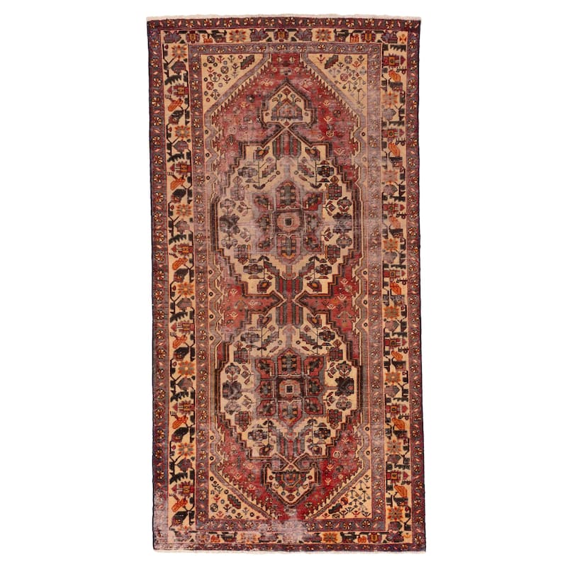 ECARPETGALLERY Hand-knotted Konya Anatolian Red Wool Rug - 4'11 x 9'8
