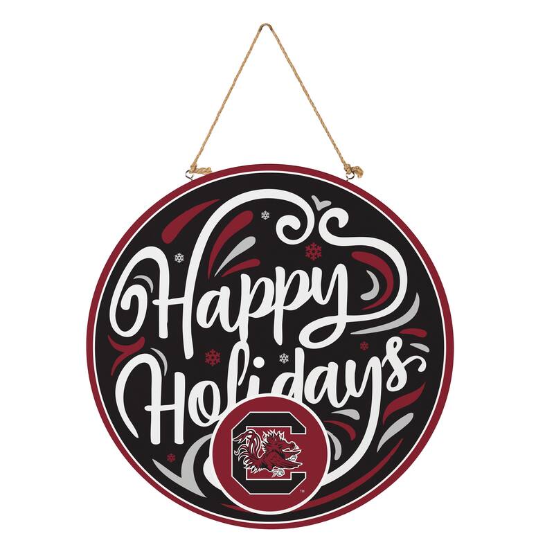 University of South Carolina 18" x 18" Happy Holidays Door Décor Wall Sign - 18" x 18"