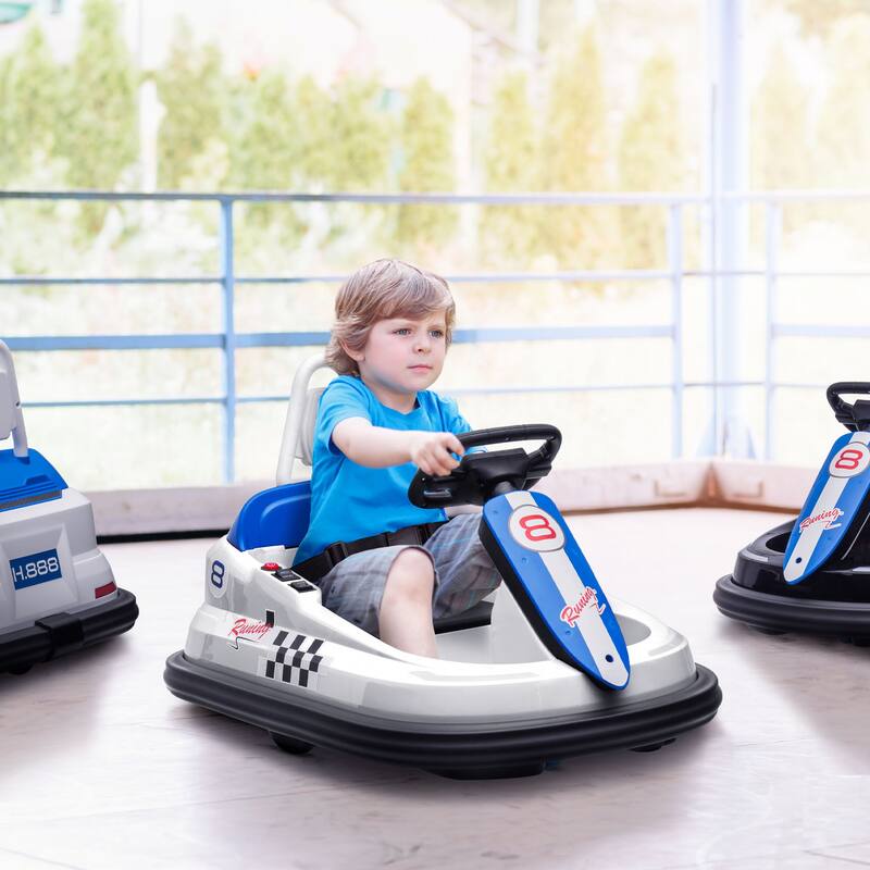Aosom Bumper Car for Kids, 360° Rotation 6V Electric Ride on Bumper