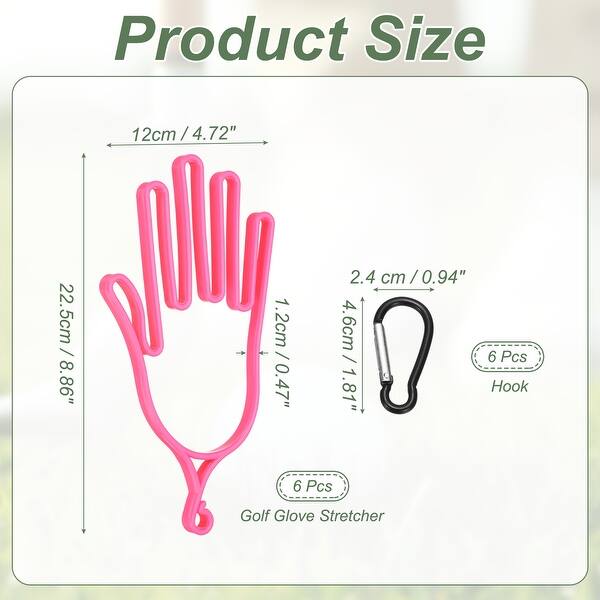 dimension image slide 4 of 9, Golf Gloves Stretcher, Keeper Support Rack Holder