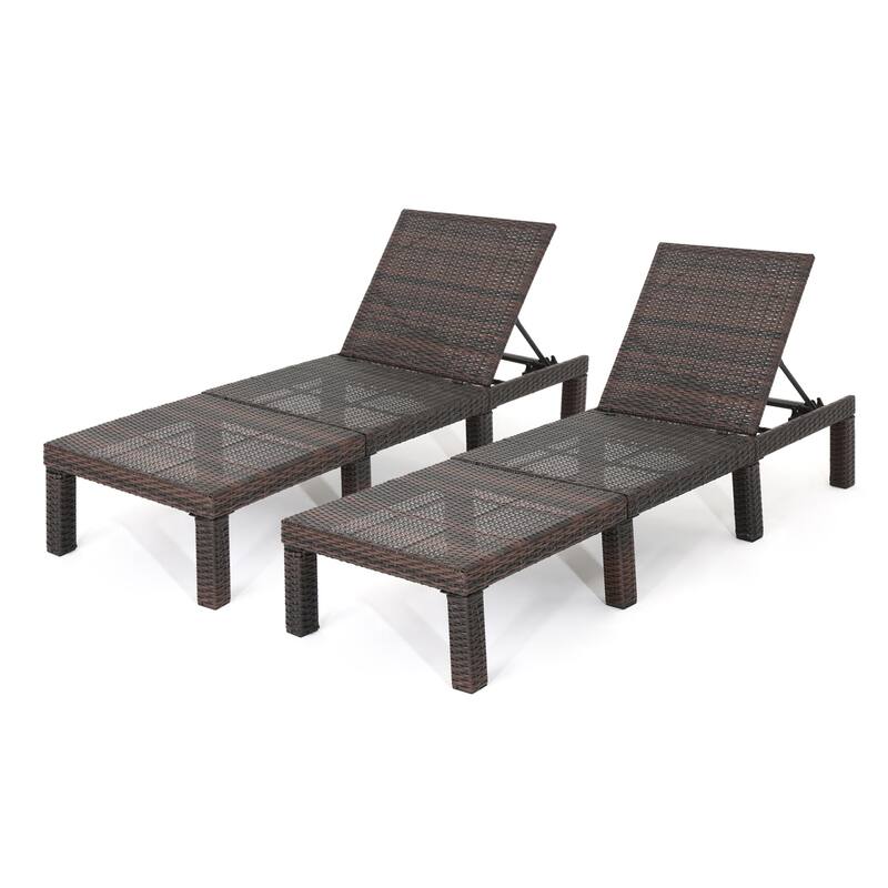 Jamaica Outdoor Chaise Lounges (Set of 2) by Christopher Knight Home