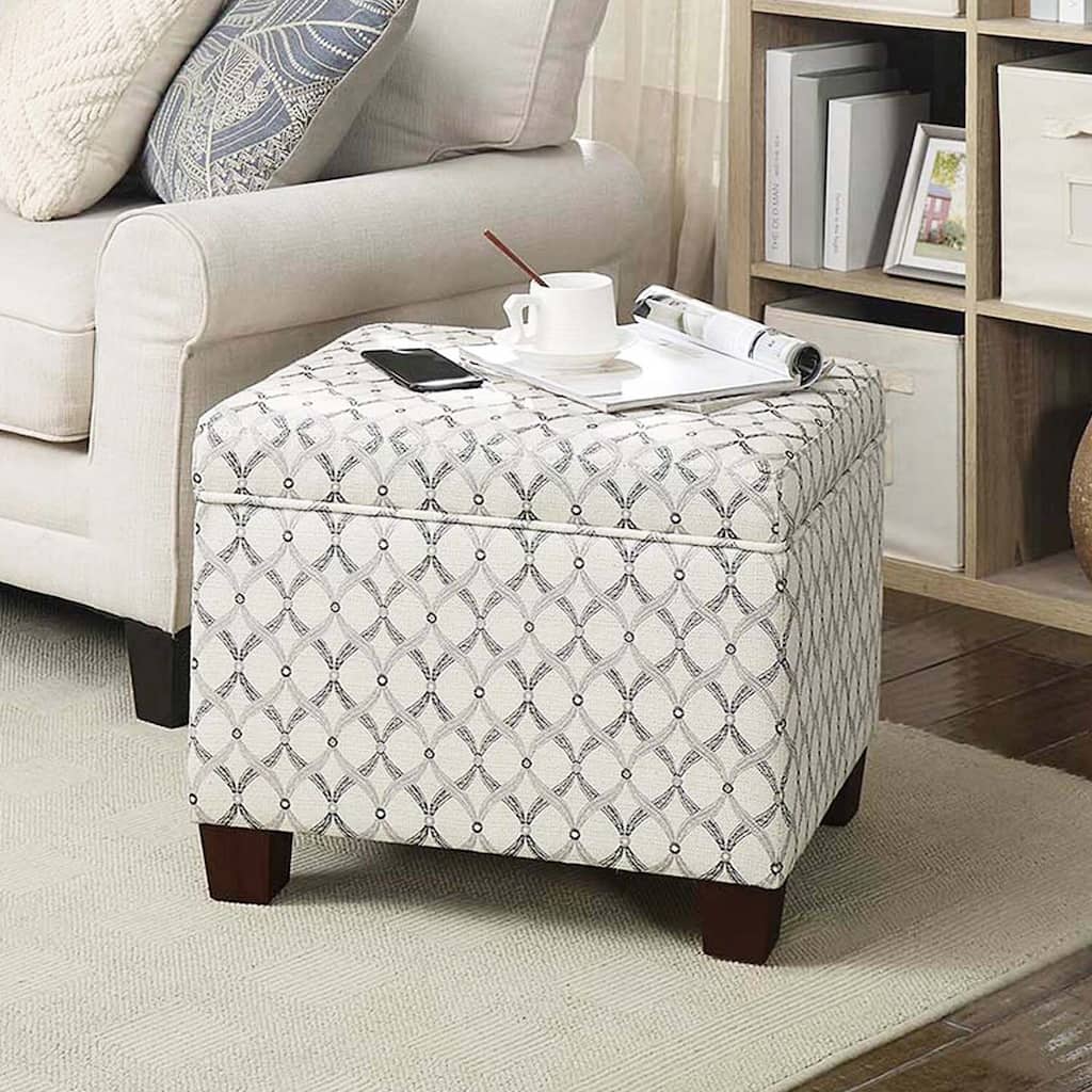 Modern Upholstered Storage Ottoman with Padded Seat and Storage Space for Stylish and Functional Living Rooms