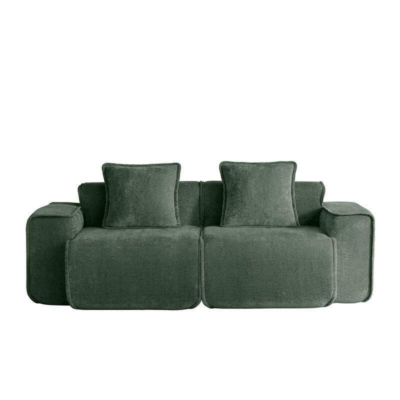 78.74" Velvet Loveseat Sofa Couch, 2-Seater Modern Modular Sofa