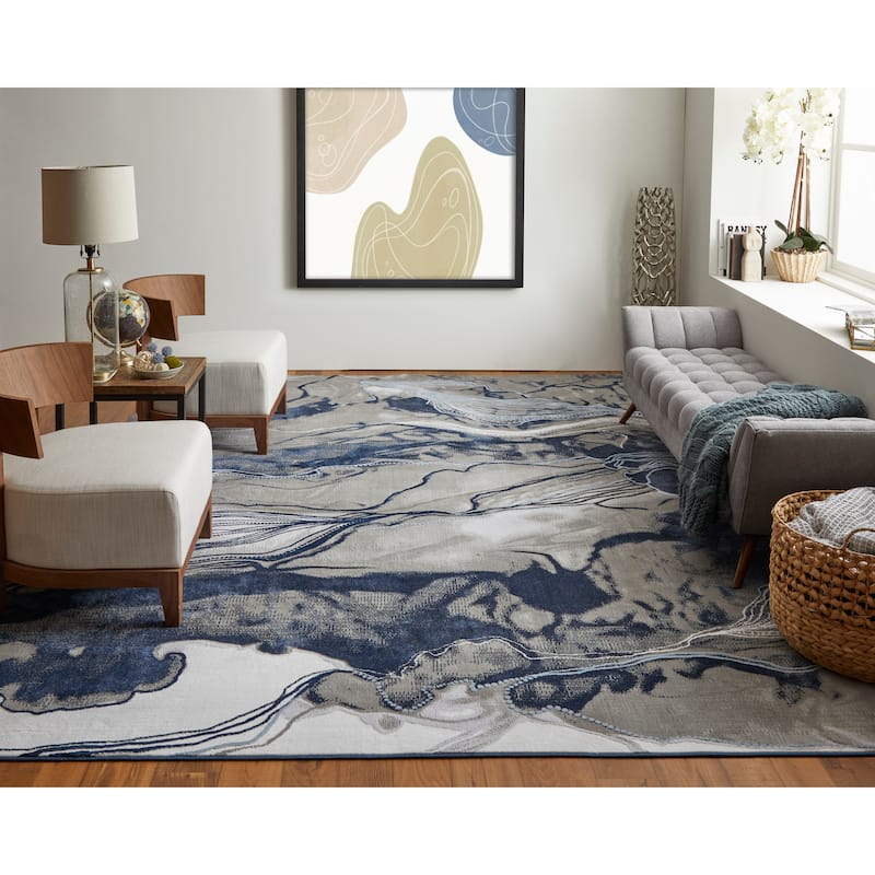 Grand Bazaar Javers Machine Made Abstract Modern Area Rug